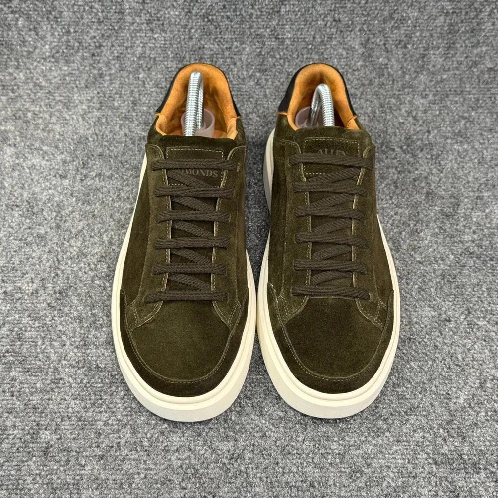 Allen Edmonds Oliver Slip On Stretch Lace Sneakers Men's 11 Green‎ Suede Shoes